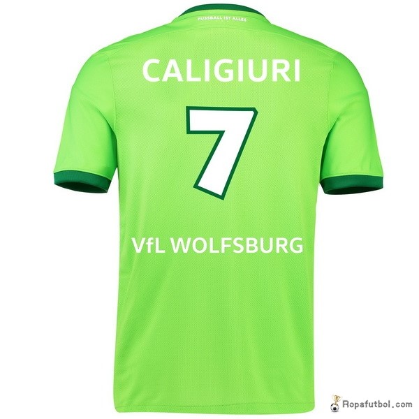 Camiseta VfL Wolfsburgo Replica Primera Ropa Caligiuri 2016/17 Verde